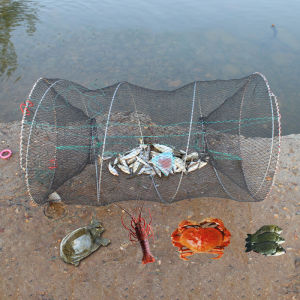 ลอบดักปลา เข้าได้ 2ทาง ขนาด 50*90 ซม. ขนาดใหญ่ ลอบตาข่าย ที่ดักปลา ที่จับปลา พับเก็บง่าย งานดีมาก มีคุณภาพ
