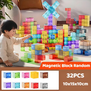 32/52/72PCS Magnetic Block Building Blocks DIY Variety Cube Building Block Toys Gift for Children