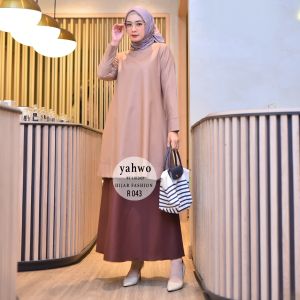 SETELAN ROK TUNIK HITAM PUTIH TERBARU/BAJU KURUNG WANITA/SERAGAM PRAMUKA GURU TERBARU TERLARIS/PAKAIAN KERJA PNS/BAJU DINAS PNS ASN WANITA BEST SELLER/SET HITAM PUTIH YAHWO HIJAB FASHION