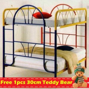 🇲🇾 🔥Hot Selling🔥 3V Super Strong 5ft + 5ft Double Queen Size Bunk Bed Double Decker Bed Frame