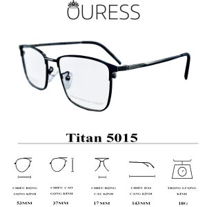 Gọng kính titanium pro p5015 thời trang nam cao cấp nhẹ bền OURESS