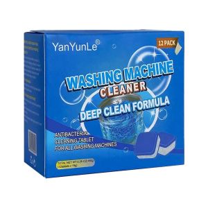 12 Pcs -Washing Machine Cleaner Tablet Pembersih Mesin Cuci Penghilang Bakteri Deep Cleaning Washing