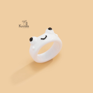 Cincin Desain Katak Lucu Imut Gaya Korea Hip Hop