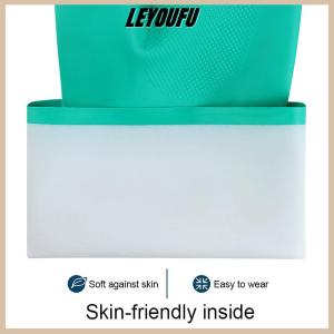LEYOUFU 1Pair Thick Nitrile Gloves - Chemical Acid Resistant Waterproof Long Sleeve Gloves For Gardening Chemical Painting Latex Free