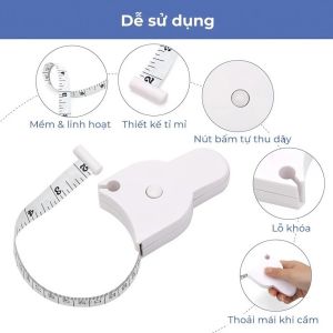 THƯỚC DÂY MAY ĐO COMBO 2 CÁI 150CM | THƯỚC ĐO ĐA NĂNG TỰ THU CM INCH CHO MAY VÁ DIY
