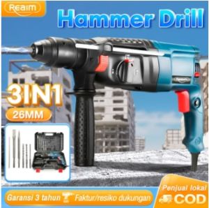 Reaim Rotary Hammer Drill - Mesin Bor Palu Kuat untuk Bobok Beton | Power Tools 🔨
