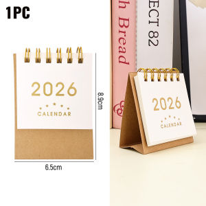 Yespery 2026 mini đơn giản lịch bàn nhỏ Túi xách tay lịch Punch kế hoạch đồ trang trí để mặt bàn