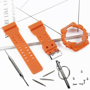 Applicable Casio G-SHOCK Case and Strap GA-110 GA100 GA-140 GA120 GA150  GA300 GD-120 GA-110 GD-100 GLS-100 GLS-110 GLS-120 Silicone Set Attached tool