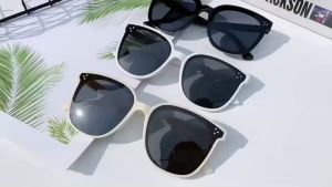 SUNYMALL Kính râm gọng lớn bảo vệ bức xạ chụp ảnh đường phố du lịch thời trang cho nam nữ