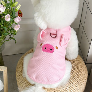Dog Clothes Waffle Bear Pet Vest Puppy Kitten Outfit with Traction Buckle Cat Outdoor Clothing