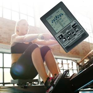 Adjustable Indoor Rowing Machine Odometer with Real Time Speed Distance Calorie Tracking Plastic Texture for Gym