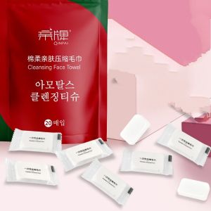 Khăn Giấy NénKhăn Nén Hình Chữ Nhật Dạng Viên Kẹo Hàn Quốc Dài 30 CM Đa Năng Tiện Lợi - Túi 20 Viên