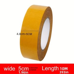 Aumopro 1 cuộn 10m/393 "mạnh mẽ hai mặt vải cơ sở Băng mờ vải lưới cơ sở Băng dải chống nước siêu traceless độ nhớt cao Thảm dính hai mặt băng-Có thể tháo rời dễ dàng không để lại vết