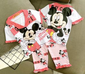 11-23kg siêu cưng bộ thun lạnh pizama tay ngắn quần dài  bé gái thun lạnh annkids loại 1 bao đẹp (119)