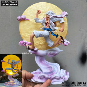 [25-28cm] Mô hình Luffy Trăng Big Size One piece luffy ánh trăng vàng có led phát sáng Nika đèn ngủ Joyboy thần mặt trời