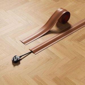 Nẹp che dây điện pvc tự dán sàn gọn gàng chống vấp