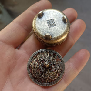 Fantic Dragon Phoenix Pocket Hollow Out Incense Stick Brass Incense Holder Utensils Incense Lotus Incense Censer