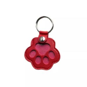 HOMEVOYAG Creative Cat Claw Keychain Cute Kitty Pet Hair Storage Bag Fashion PU Leather Dogs Paw Pendant Backpack Decor