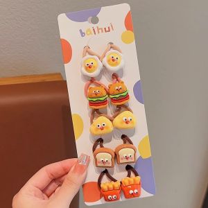 Set 10 thun tóc  chun buộc tóc cho bé  dây buộc tóc siêu đàn hồi dành cho bé yêu hoạ tiết hoạ hình đáng yêu BT010