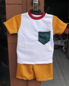 POCKET TEE SET / SETELAN ANAK KANTONG POLOS USIA 1-5 TAHUN