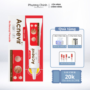 Kem Ngừa Mụn Acnevir Đỏ Giúp Giảm Mụn Cám Mụn Đầu Đen Tuýp 15g