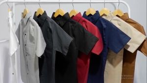 TopOne88 Baju Kemeja Lengan Pendek Katun Stretch Anak Laki-laki