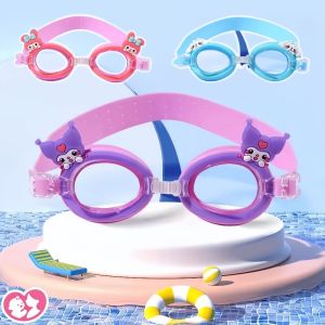 Cartoon Swim Glasses Kuromi Swimming Goggles Waterproof Anti Fog Swim EyeweaChildren Gifts