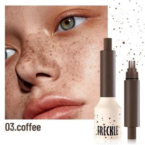 MARBLEX Sweatproof Temporary Freckles Stamp Pen Waterproof 5-Point Fake Freckles Marker Light Coverage Makeup Freckle Pen Looking Lifelike Freckle Makeup