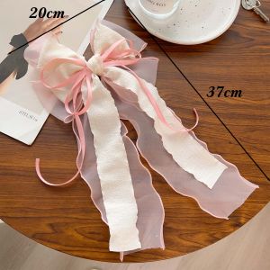 【♡Lovely girls house♡】โบว์ยาวกิ๊ฟติดผมปิ่นปักผมโบว์ริบบิ้นขนาดใหญ่ที่แต่งผมสวยหรูเครื่องประดับผมแฟชั่นสำหรับผู้หญิงหญิงสาว