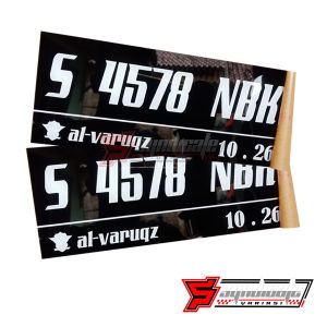 (1 SET) Plat Nomor Akrlik Custom Sepasang Baut Tanam
