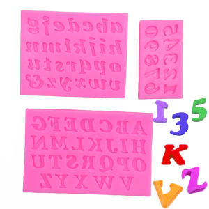 3pcs Number Letter Shape Silicone Candle Moulds Character Alphabet Resin Molds Digit Candles Making Kit DIY Birthday Decor Gifts