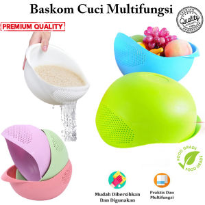Wadah Tempat Cuci Beras / Tirisan Beras Saringan Tirisan Pencuci Buah Sayuran / Baskom Cuci Beras Baskom Serbaguna / Wadah Pencuci Termurah Terbaru Promo
