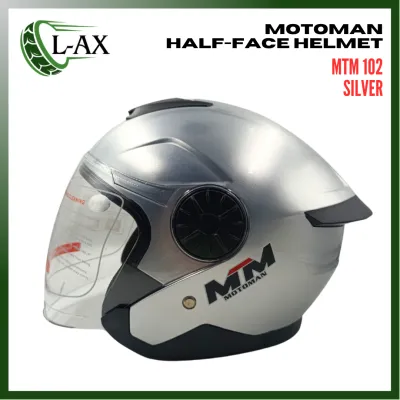 MOTOMAN HALF FACE HELMET MTM-102 MOTORCYCLE PROTECTIVE GEARS L-AX