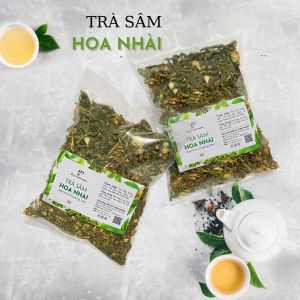 Trà Sâm Hoa Nhài 5 Loại Thảo Mộc Gói 50G - Trà Dưỡng Nhan Sơn Mật Hồng Sâm Giúp Đẹp Da Giảm Cân
