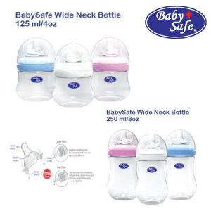 Botol Susu Baby Safe WN001 / WN002 Wide Neck Bottle Botol 125ml / 250ml
