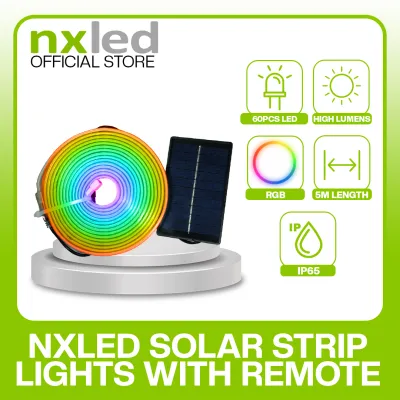 Nxled SOLAR STRIP LIGHT- Outdoor light -led strip light -flexible light strip with remote-High LUMENS -ANX-N5RGB