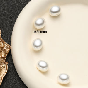 ใหม่!! ลูกปัดมุกเทียมรูปไข่ขนาดใหญ่ลูกปัด ABS เม็ด DIY อุปกรณ์เสริมจิวเวลรี่