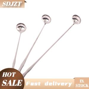 SDJZT 1 cái thép không gỉ dài xử lý khuấy muỗng sáng tạo kem món tráng miệng muỗng Cocktail Cà Phê Trà trộn muỗng Flatware