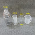 [HCM]BỘ 4 DỤNG CỤ ĐONG PHA CHẾ (SHAKER 700 ML IN LY 100ML LY 250M LY 2 ĐẦU). 