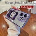 เคสสำหรับ Tecno Spark Go 2024 BG6เคสโทรศัพท์แวววาวพร้อมที่ตั้งรูปหมีน่ารัก | นุ่มที่กันกระแทกทีพียูซิลิโคนเคสชุบเคลือบผิวด้วยไฟฟ้าแวววาว. 