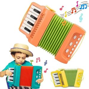 XYAX Kích thước nhỏ Đồ chơi đàn accordion cho trẻ em Bài tập cầm nắm Khai sáng âm nhạc Nhạc cụ Accordion cho trẻ em Quà tặng cho trẻ mới biết đi Tương tác Đồ chơi phát ra âm thanh cho trẻ em Chơi trong nhà