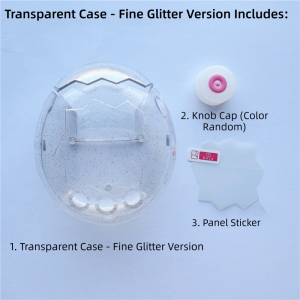 MISSUP Hard Acrylic Protective Cover With A Random Rotating Cap Clear Protective Shell Game Accessories Parts Decorative Cover for Tamagotchi Paradise Electronic Pets Game Toys