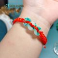 Vòng tay chỉ đỏ may mắn handmade phối 3 đồng điếu ngọc bích size 12 li vừa mọi ni tay vòng tay sợi chỉ đỏ cho nam và nữ | Hoa Minh Gem. 