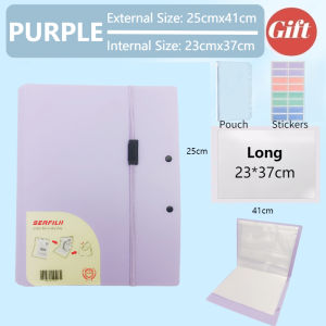 A5/Long Foldable Clear Book Binder File Folder Folding Loose leaf File Folde Storage Clip With Insert Pages Foldable Storage Booklet