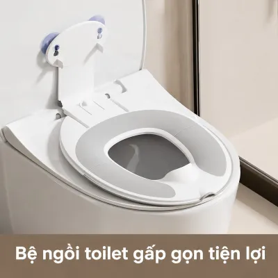 BERMA BABY Bệ Ngồi Toilet Cho Bé Chống Trượt Thiết Kế Gập Dễ Mang Phù Hợp Hầu Hết Bồn Cầu An Toàn Cho Trẻ Từ 1