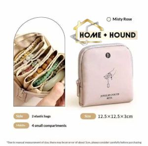 HOME + HOUND 1PC Portable Jewelry Storage Bag PU Leather Jewelry Storage Pouch Travel Business On-The-Go Jewelry Organizer Pouch