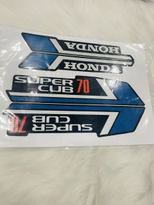 Bộ tem dán xe máy honda cub 70 keo siêu dính sắc nét