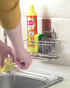 GIÁ KỆ  DÁN TƯỜNG ĐỂ GIẺ RỬA BÁT KÈM KHAY HỨNG NƯỚC INOX 304 CHỐNG RỈ Vuadienmay