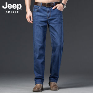 JEEP SPIRIT Mens Jeans New Straight Loose All-match Business Casual Trousers
