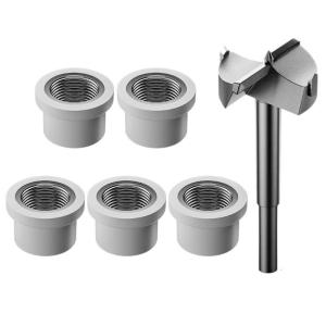 6Pcs Thiết Lập Hiệu Quả dụng cụ sửa chữa 26.5Mm mũi khoan Chủ Đề Bộ phụ kiện Cho 1/2Inch ống nước Và ống PVC Chủ Đề Sửa Chữa